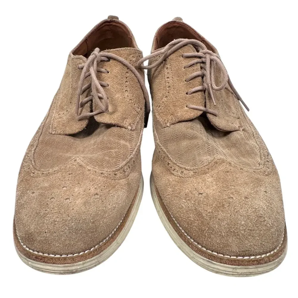 Cole Haan Grand OS Zerogrand Oxford Wingtip Shoes Men's 12‎ Brown Suede C27431
